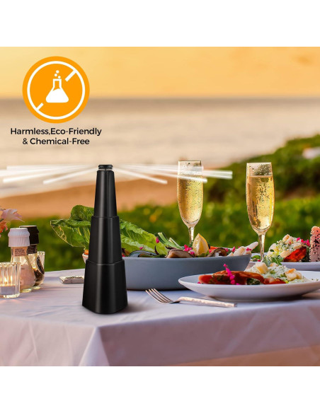 Ventilador Repelente de Moscas PIMAG - Paquete de 4, Negro