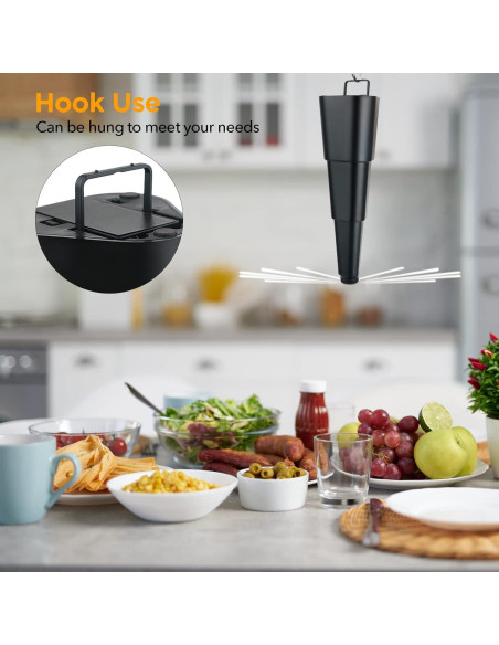 Ventilador Repelente de Moscas PIMAG - Paquete de 4, Negro