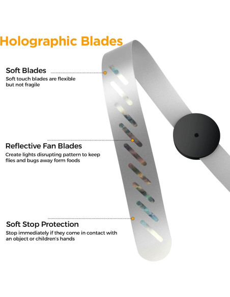 Ventilador Repelente de Moscas PIMAG - Paquete de 4, Negro