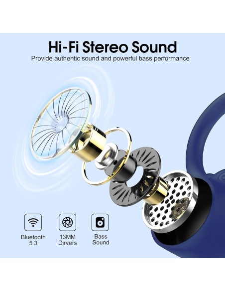 Auriculares Inalámbricos Bluetooth 5.3 Poounur H9 50H Estéreo