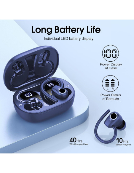 Auriculares Inalámbricos Bluetooth 5.3 Poounur H9 50H Estéreo