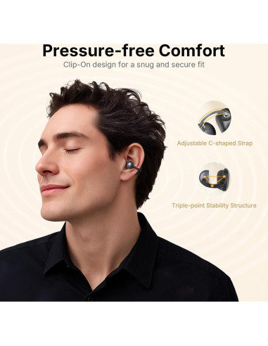 Auriculares Inalámbricos EarFun Clip, Bluetooth 6.0, 40H Batería