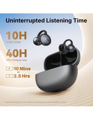 Auriculares Inalámbricos EarFun Clip, Bluetooth 6.0, 40H Batería