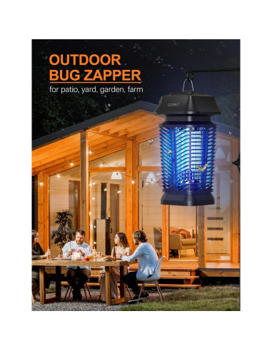 Asesino de Insectos Eléctrico CLEVAST 4200V UV para Exterior