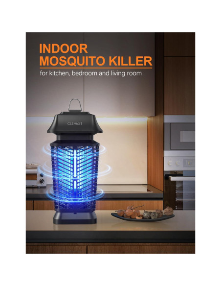 Asesino de Insectos Eléctrico CLEVAST 4200V UV para Exterior