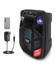 Altavoz PA Portátil Bluetooth Pyle 8" 300W con Karaoke y LED