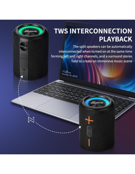 Altavoz Bluetooth Portátil Impermeable CYBORIS S10 20W 24H
