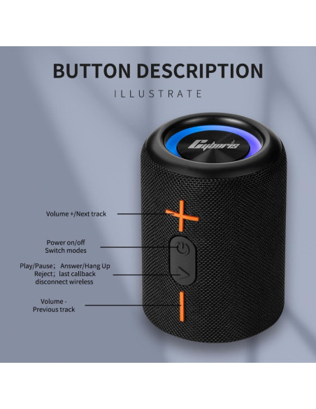 Altavoz Bluetooth Portátil Impermeable CYBORIS S10 20W 24H