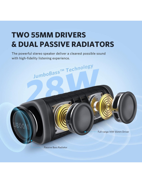 Altavoz Bluetooth EarFun UBOOM L 28W IP67 Impermeable