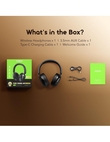 Auriculares Inalámbricos Oraimo OHP-915N con ANC, 65H Reproducción