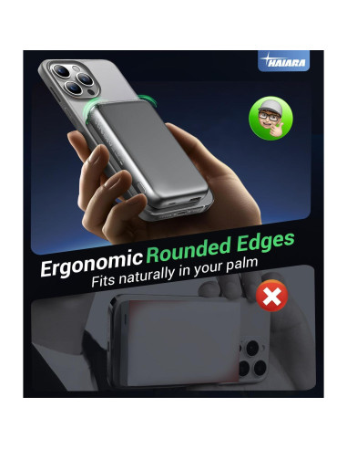 Cargador Portátil Magnético 10000mAh HAIARA para iPhone 16/15/14/13/12