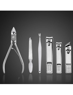 Kit de Manicura Yougai 18 Piezas Acero Inoxidable Negro 2