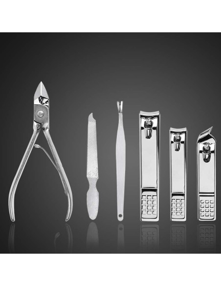 Kit de Manicura Yougai 18 Piezas Acero Inoxidable Negro