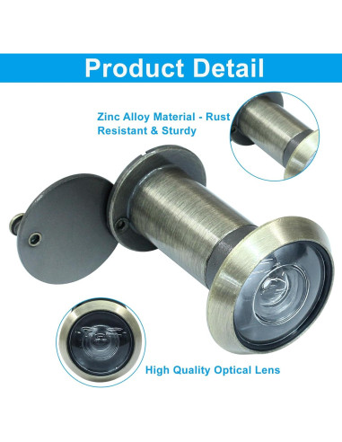 Mirilla de Privacidad Giratoria Seimneire - Acabado Bronce Antiguo