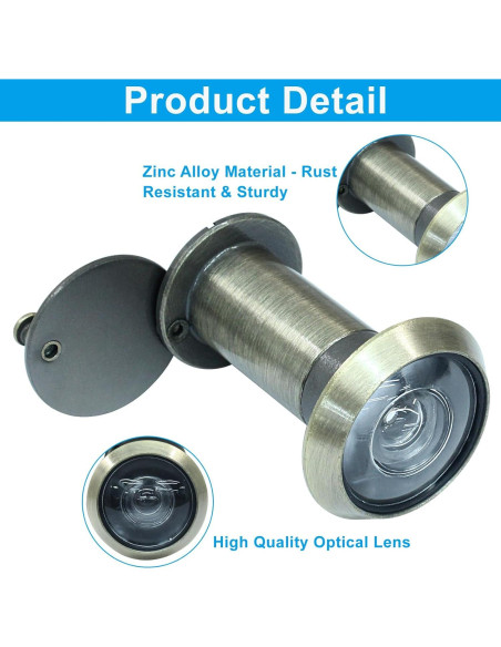 Mirilla de Privacidad Giratoria Seimneire - Acabado Bronce Antiguo