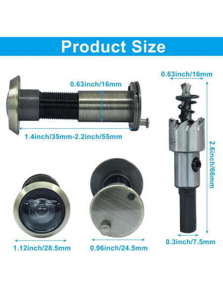 Mirilla de Privacidad Giratoria Seimneire - Acabado Bronce Antiguo