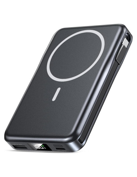 Cargador Portátil Magnético 10000mAh 20W con Cable - iPhone/Samsung