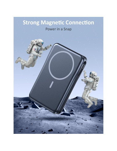 Cargador Portátil Magnético 10000mAh 20W con Cable - iPhone/Samsung