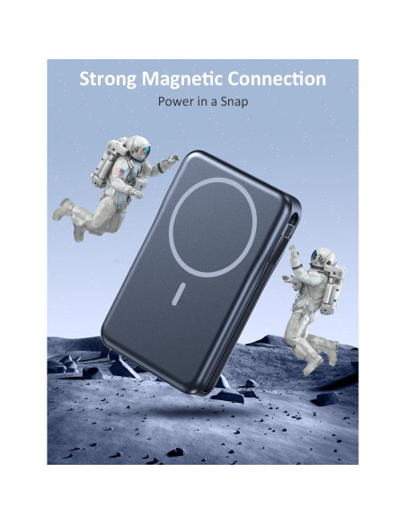 Cargador Portátil Magnético 10000mAh 20W con Cable - iPhone/Samsung