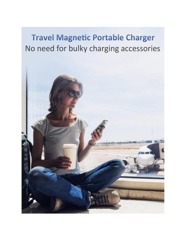 Cargador Portátil Magnético 10000mAh 20W con Cable - iPhone/Samsung