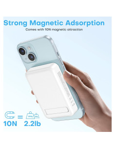 Cargador Portátil OMOTON 10000mAh Carga Rápida Magnética Gris 2