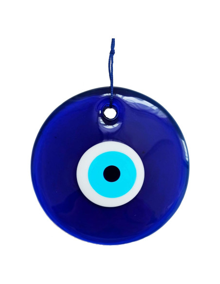 Adorno Colgante Ojo Maligno Vidrio Azul 13.7 cm - Erbulus