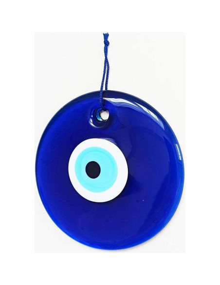Adorno Colgante Ojo Maligno Vidrio Azul 13.7 cm - Erbulus