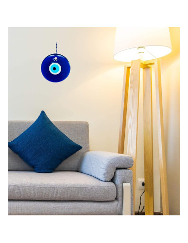 Adorno Colgante Ojo Maligno Vidrio Azul 13.7 cm - Erbulus