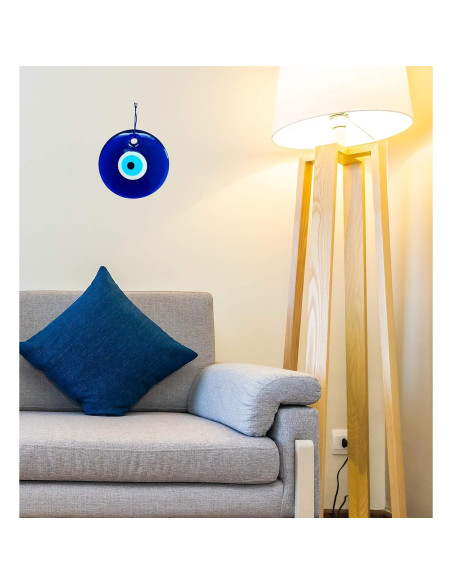 Adorno Colgante Ojo Maligno Vidrio Azul 13.7 cm - Erbulus