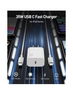 Cargador Rápido USB C 35W para iPad Pro y Air - Blanco 2