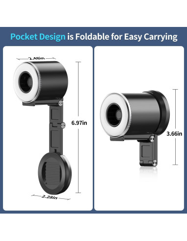 Luz de Selfie Magnética Portátil yAyusi LLD-F105 con Ventilador