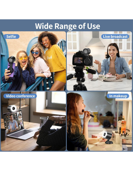 Luz de Selfie Magnética Portátil yAyusi LLD-F105 con Ventilador