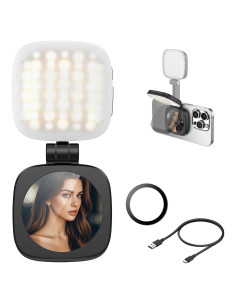 Luz de Selfie Magnética Sanqi Youpin con Espejo y 5 Colores