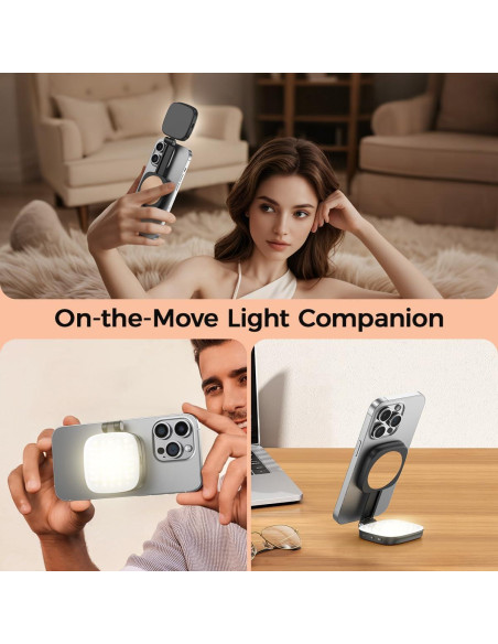 Luz de Selfie Magnética Sanqi Youpin con Espejo y 5 Colores