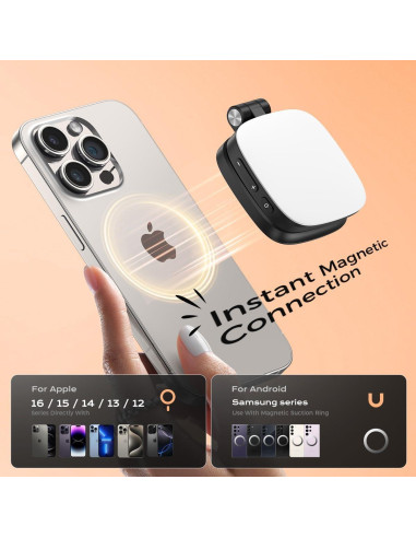 Luz de Selfie Magnética Sanqi Youpin con Espejo y 5 Colores