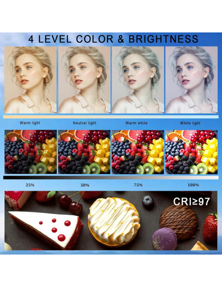 Luz de Selfie Magnética IUDSMKO con Espejo y LED Ajustable