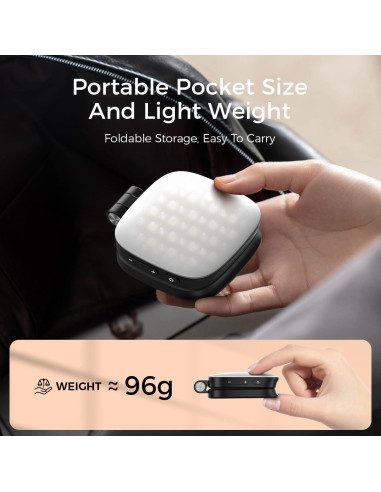 Luz de Selfie Magnética Sanqi Youpin con Espejo y 5 Colores