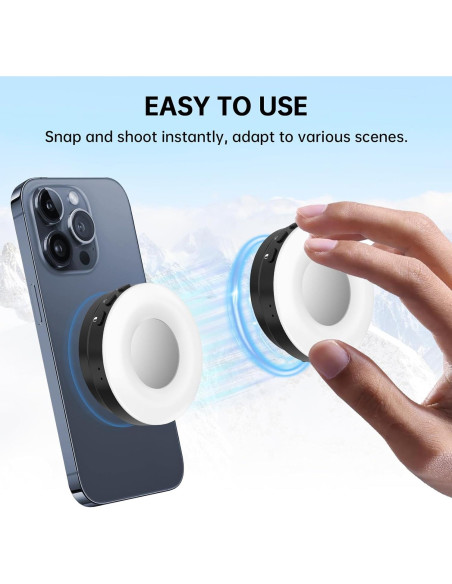 Luz de Selfie Magnética IUDSMKO con Espejo y LED Ajustable