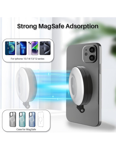 Anillo de Luz de Selfie Magnético SENWOW 3 Modos Ajustables