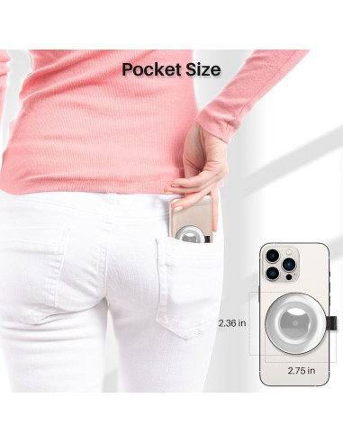 Anillo de Luz de Selfie Magnético SENWOW 3 Modos Ajustables