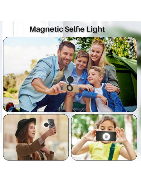 Anillo de Luz de Selfie Magnético SENWOW 3 Modos Ajustables