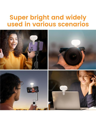 Clip de Luz para Teléfono aLLreLi - Luz de Selfie 600mAh 3 Modos