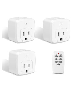 Enchufe Inalámbrico HBN con Control Remoto 3 Enchufes 15A