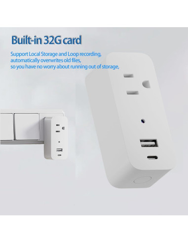 Cámara Enchufe Inalámbrica 1080P InCliick con SD 32GB