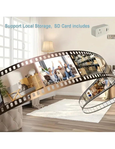 Cámara Enchufe Inalámbrica 1080P InCliick con SD 32GB