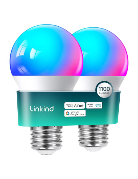 Bombillas Inteligentes Linkind 11W RGBTW 1100LM 2 Paquete Bombillas Inteligentes Linkind 11W RGBTW 1100LM 2 Paquete