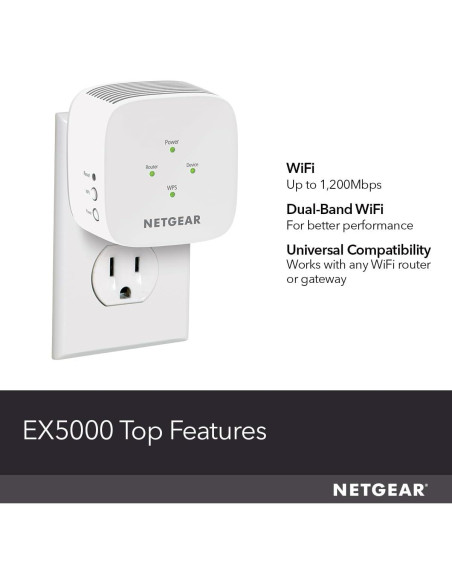 Extensor de Rango WiFi Doble Banda NETGEAR EX5000 1200 Mbps