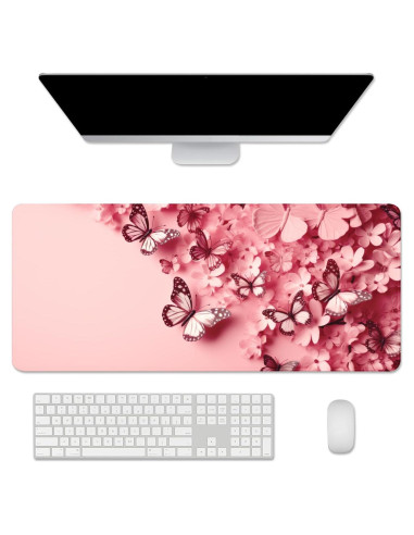 Alfombrilla de Ratón Grande Genérico 70x30 cm Rosa Antideslizante