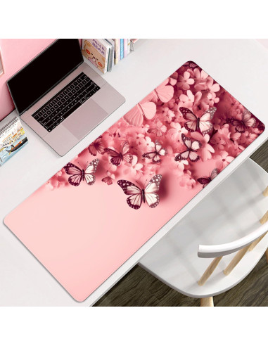 Alfombrilla de Ratón Grande Genérico 70x30 cm Rosa Antideslizante