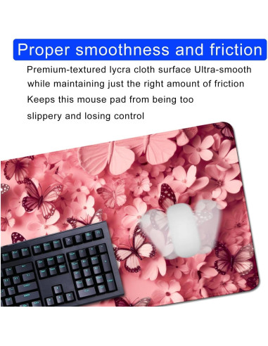 Alfombrilla de Ratón Grande Genérico 70x30 cm Rosa Antideslizante